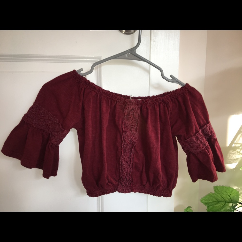 off the shoulder crop top